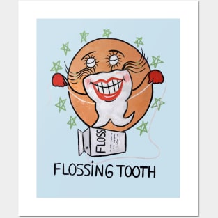 Flossing Teeth Posters and Art